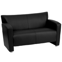 Flash Furniture HERCULES Majesty Series Black Leather Love Seat 222-2-BK-GG